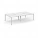 Connex Scalloped 2800 x 1600 x 725mm Back to Back Desk ( 4 x 1400mm ) - White Frame White Top SCO2816-WH-WH