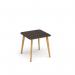 Saxon square worktable with 4 oak legs 800mm - made to order SDS800