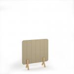 Stripe Acoustic Floor Standing Screen Wooden Legs 1200w 1200h - Dark Camel SFSC1200-WF-DC