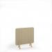 Stripe Acoustic Floor Standing Screen Wooden Legs 1200w 1200h - Dark Camel SFSC1200-WF-DC