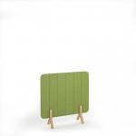 Stripe Acoustic Floor Standing Screen Wooden Legs 1200w 1200h - Fruit Green SFSC1200-WF-FG
