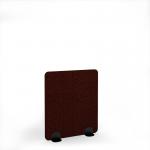 Stripe Acoustic Floor Standing Black Metal Base Legs 1200w 1400h - Maroon SFSC1400-K-MF-MA