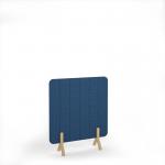 Stripe Acoustic Floor Standing Screen Wooden Legs 1200w 1400h - Blue SFSC1400-WF-BL