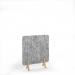 Stripe Acoustic Floor Standing Screen Wooden Legs 1200w 1400h - Dark Silver Grey SFSC1400-WF-DG