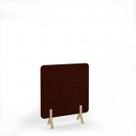 Stripe Acoustic Floor Standing Screen Wooden Legs 1200w 1400h - Maroon SFSC1400-WF-MA