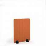 Stripe Acoustic Floor Standing Black Metal Base Legs 1200w 1600h - Tangerine SFSC1600-K-MF-TA