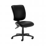 Senza high back operator chair with no arms - Nero Black vinyl SH40-000-00110