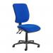 Senza High fabric back operator chair with no arms - blue SH40-000-BLU