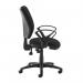 Senza High fabric back operator chair with fixed arms - black SH43-000-BLK