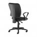 Senza High fabric back operator chair with fixed arms - black SH43-000-BLK