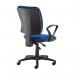 Senza High fabric back operator chair with fixed arms - blue SH43-000-BLU