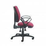 Senza high back operator chair with fixed arms - charcoal SH43-000-C