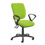 Senza high back operator chair with fixed arms - green SH43-000-GRN
