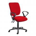 Senza high back operator chair with fixed arms - Panama Red SH43-000-YS079