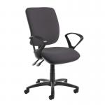 Senza high back operator chair with fixed arms - Blizzard Grey SH43-000-YS081