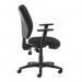 Senza High fabric back operator chair with adjustable arms - black SH44-000-BLK