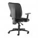 Senza High fabric back operator chair with adjustable arms - black SH44-000-BLK