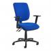 Senza High fabric back operator chair with adjustable arms - blue SH44-000-BLU