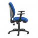 Senza High fabric back operator chair with adjustable arms - blue SH44-000-BLU