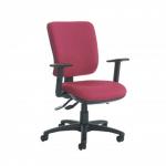 Senza high back operator chair with adjustable arms - charcoal SH44-000-C