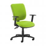 Senza high back operator chair with adjustable arms - green SH44-000-GRN
