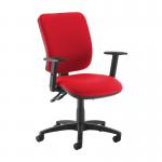 Senza high back operator chair with adjustable arms - red SH44-000-RED