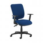 Senza high back operator chair with adjustable arms - Curacao Blue SH44-000-YS005