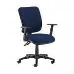 Senza high back operator chair with adjustable arms - Costa Blue SH44-000-YS026