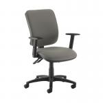Senza high back operator chair with adjustable arms - Slip Grey SH44-000-YS094