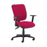 Senza high back operator chair with adjustable arms - Diablo Pink SH44-000-YS101
