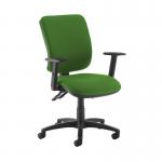 Senza high back operator chair with adjustable arms - Lombok Green SH44-000-YS159