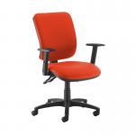 Senza high back operator chair with adjustable arms - Tortuga Orange SH44-000-YS168