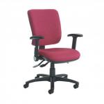 Senza high back operator chair with folding arms - blue SH46-000-B