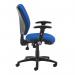 Senza High fabric back operator chair with folding arms - blue SH46-000-BLU