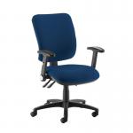 Senza high back operator chair with folding arms - Costa Blue SH46-000-YS026