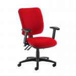 Senza high back operator chair with folding arms - Panama Red SH46-000-YS079