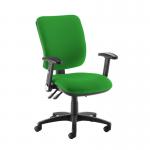 Senza high back operator chair with folding arms - Lombok Green SH46-000-YS159