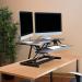 Sora height adjustable sit stand workstation for desks - Black SHAW-K