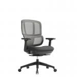 Shelby black mesh back operator chair with black fabric seat SHL300K2-K