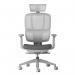 Shelby grey mesh back operator chair with headrest and grey fabric seat SHL301K2-G