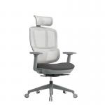 Shelby grey mesh back operator chair with headrest and grey fabric seat SHL301K2-G
