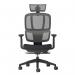 Shelby black mesh back operator chair with headrest and black fabric seat SHL301K2-K