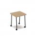 Show mobile meeting table 700 x 700mm - kendal oak top SHW-DT07-KO