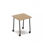 Show mobile meeting table 700 x 700mm - kendal oak top SHW-DT07-KO