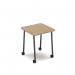Show mobile meeting table 700 x 700mm - kendal oak top SHW-DT07-KO