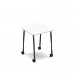 Show mobile meeting table 700 x 700mm - white top SHW-DT07-WH
