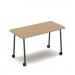 Show mobile meeting table 1400 x 700mm - kendal oak top SHW-DT14-KO