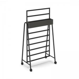 Show planter box add-on for mobile A-frame caddy system - onyx grey