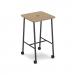 Show mobile poseur power ready table with central 80mm circular cutout 700 x 700mm - kendal oak top SHW-PT07-P-KO