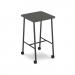 Show mobile poseur power ready table with central 80mm circular cutout 700 x 700mm - onyx grey top SHW-PT07-P-OG